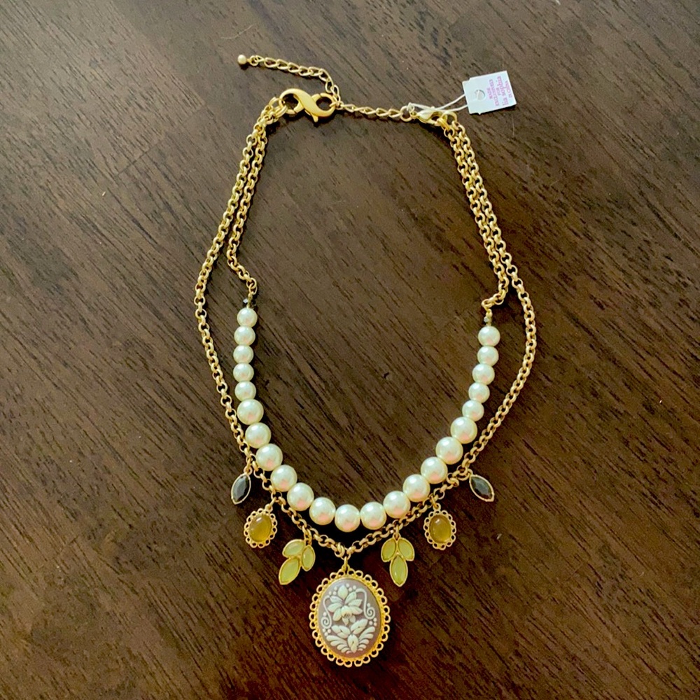 NWT Lia Sophia Antique Looking adjustable Necklace